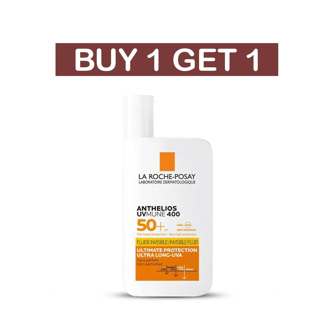 Buy One Get One La Roche-Posay Anthelios Shaka UVMUNE Oil Control Fluid SPF50+ 50Ml